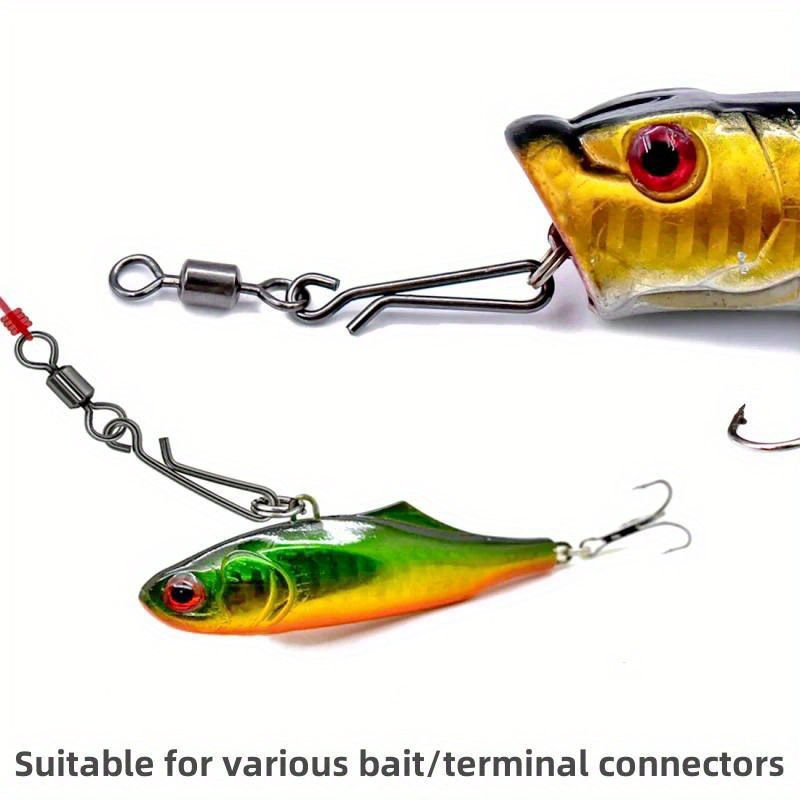 100 pc/box fishing gear reinforced pin sea fishing stainless steel luya pin connector fishing supplies, hanging type