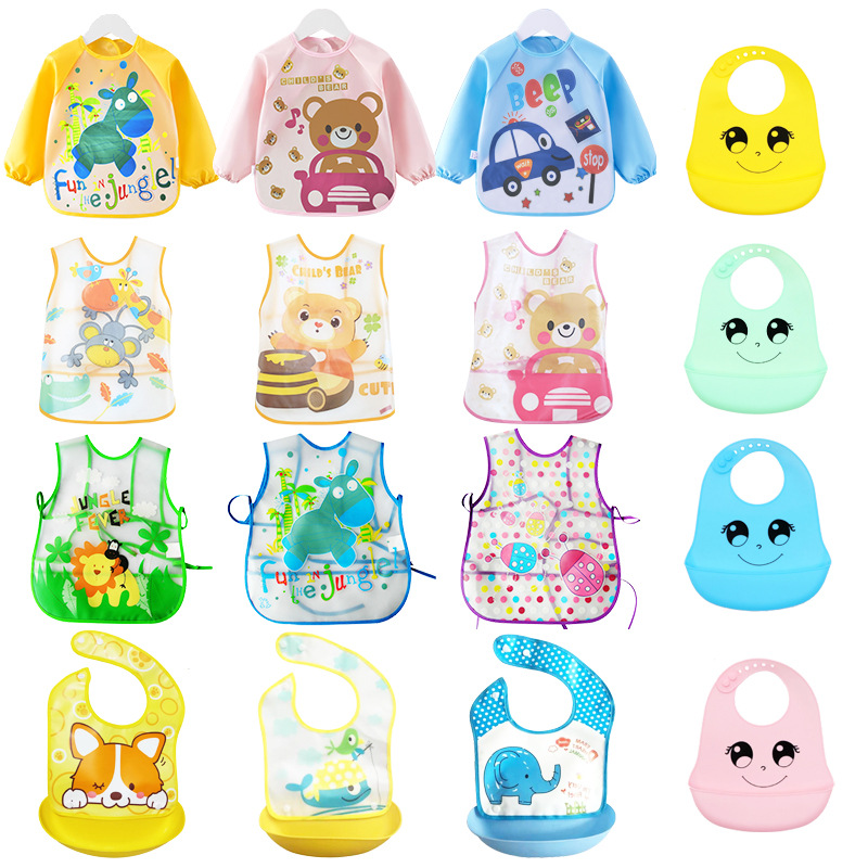 Baby Children's Overwear Dirty-proof Waterproof Baby's Meal Bag Bib Sleeveless Summer Thin Painting Overwear for Baby