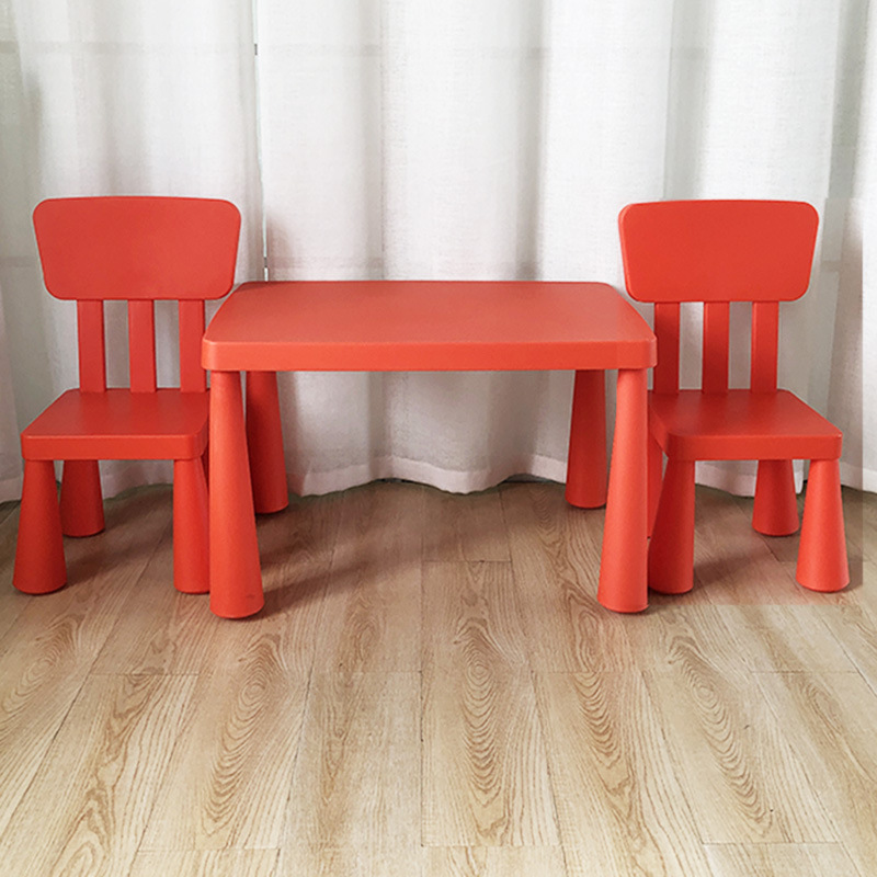 Children's Table and Chair Package Baby Reading Area Small Table Toy Learning Table Plastic Early Education Game Zhuo Chair Package