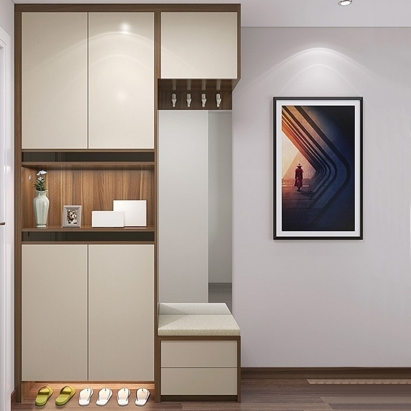 Wooden shoe cabinet at the door household storage storage sundries storage cabinet hallway hallway living room screen partition