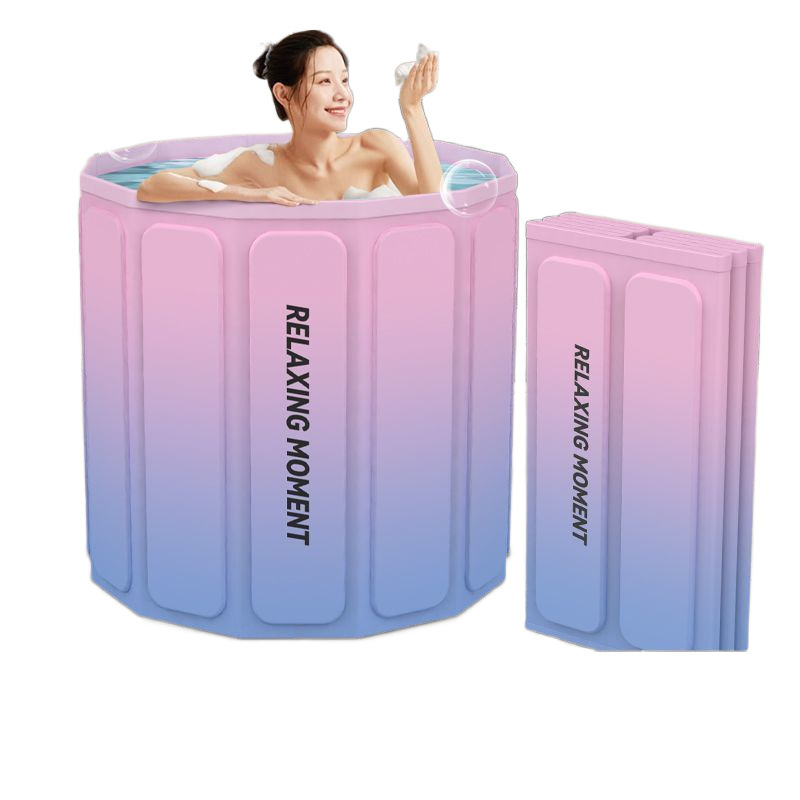 Folding Bath Bucket Household Adult Bath Bucket Sitting Bucket Adult Full Body Swimming Bath Bucket Free Installation