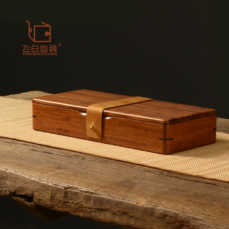Тяжелая бамбуковая коробка с магнитной кожаной пряжкой, высококачественная коробка для хранения из розового дерева, бамбуковая коробка для хранения кулонов, нефритового горшка, ручки, трубки для благовоний