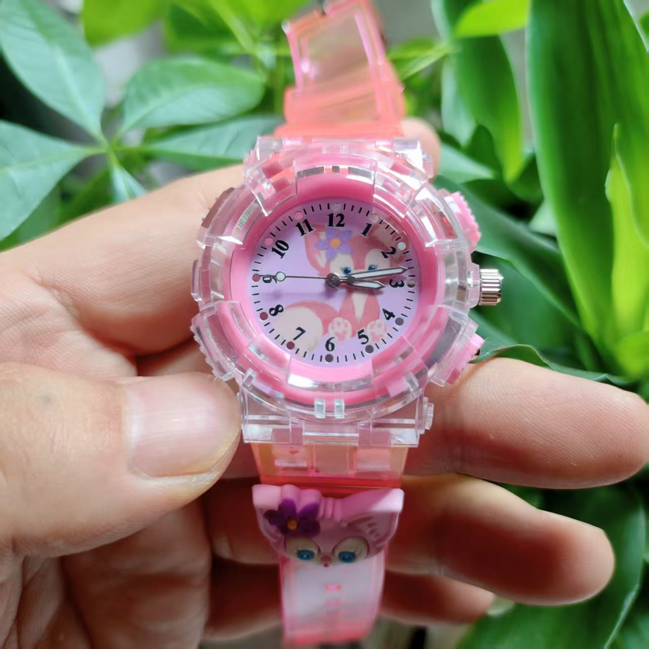 Children's Watch Cartoon Sanrio Kurome Luminous Electronic Watch for Primary and Secondary School Students Digital Pointer Quartz Watch