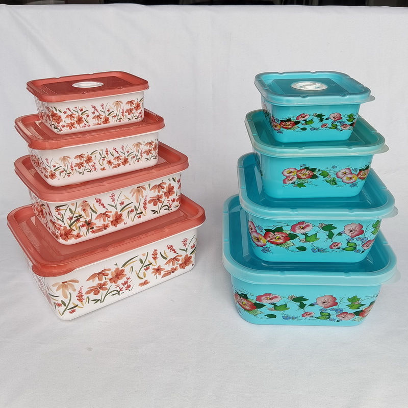 Middle Eastern Multifunctional Vegetable and Fruit Transparent Plastic Box 4-Piece Set Refrigerator Storage Box Storage Box Fresh-Keeping