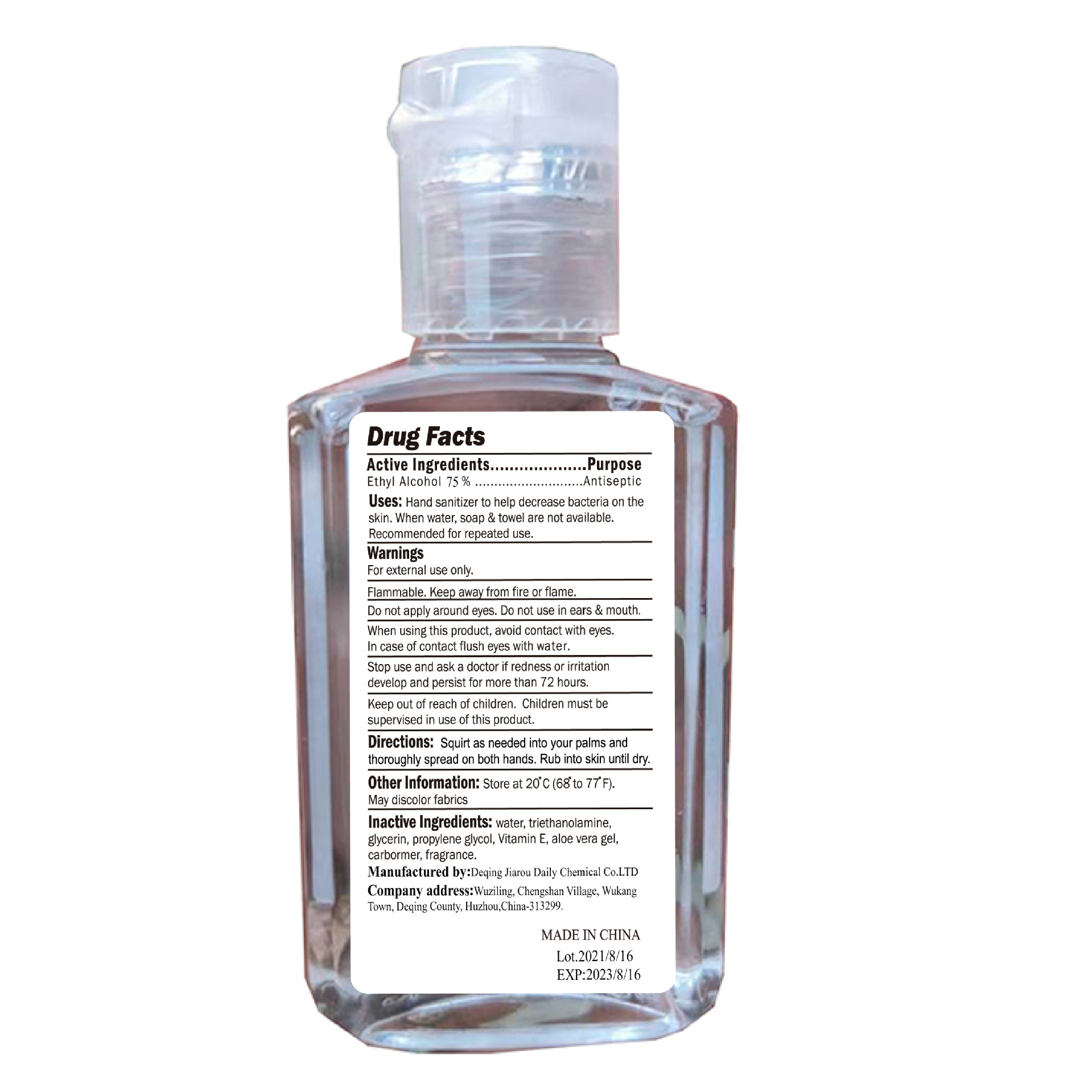 FDA registered factory direct sales 1OZ28ml30ml wash-free hand sanitizer hand washing gel OE generation M work logo
