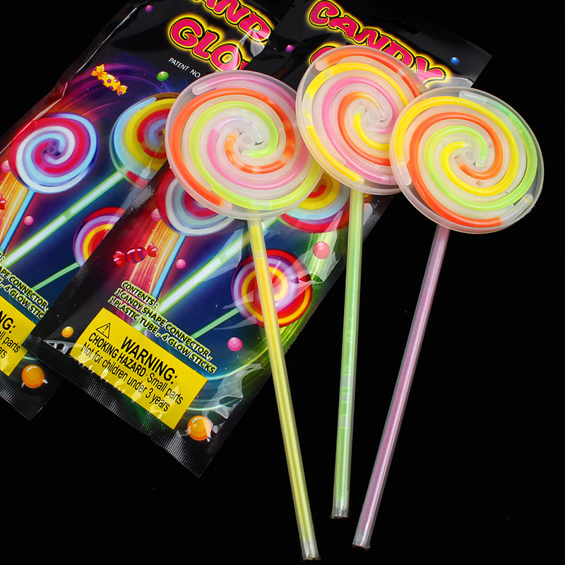 Fluorescent lollipop rotating windmill luminous toy luminous children's toy luminous stick hot cross-border hot sale