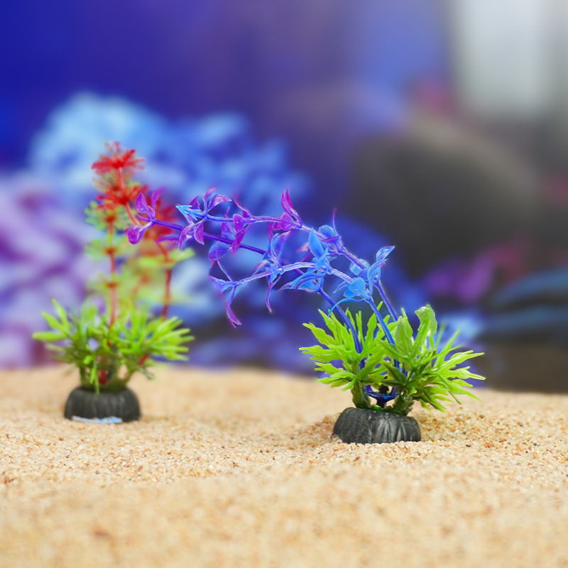 Factory direct wholesale fish tank sand table decoration plastic simulation aquatic plants artificial flower aquarium landscaping 10-4 series