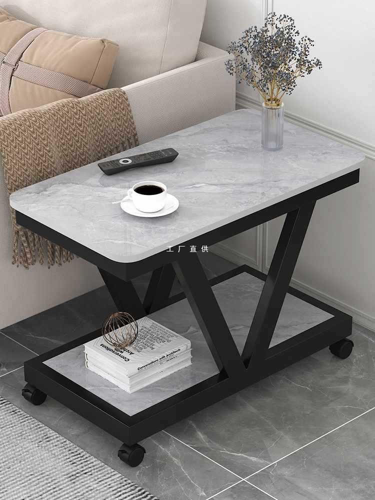Легкий роскошный столик из сланца, шкаф у дивана, уголок для гостиной, популярный маленький стол, мини-кофейный столик, съемный