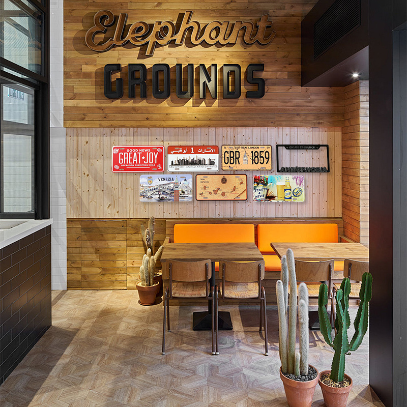 American retro tin painting license plate wall decoration bar cafe decoration blank wall wall decoration pendant license plate wholesale