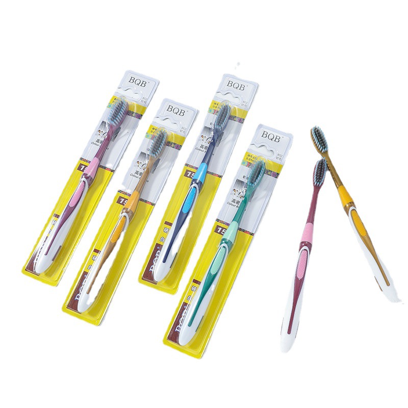BQB genuine high-grade independent packaging adult soft hair big head toothbrush bamboo charcoal hard hair toothbrush soft hair wholesale manufacturers