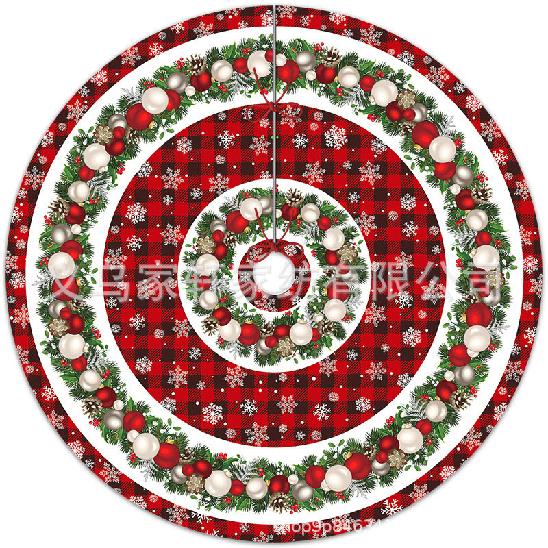 Amazon temu explosion Christmas decorations Christmas tree skirt apron Christmas tree seat cushion short plush Christmas