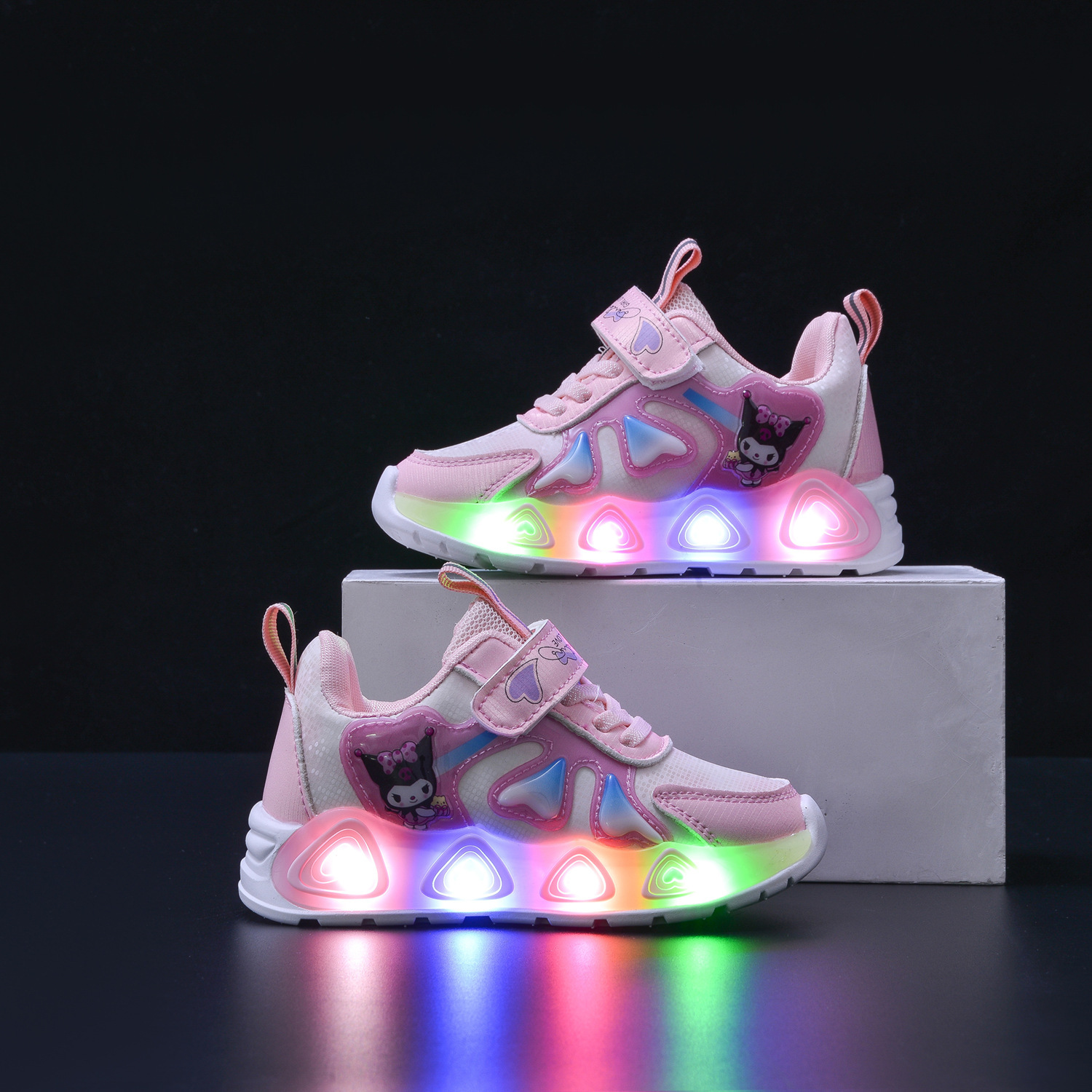 Spring and Autumn New Arrival Lights Children's sneaker 1-6 Years Old Fashion Running Shoes Foreign Trade Luminous Girls Baby Torre Shoes