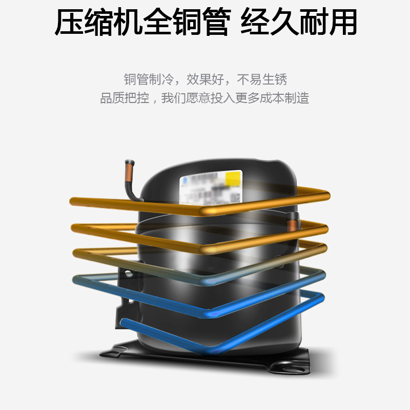 Four-door refrigerator commercial stainless steel four-door double-temperature freezer large-capacity freezer fresh-keeping refrigeration workbench