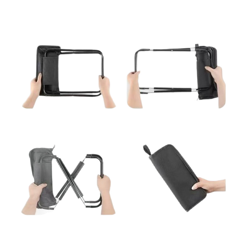 Outdoor Pencil Case Folding Small Stool Portable Handbag Stool Camping Picnic Bench Ultra-Light Stool Train Queue Chair