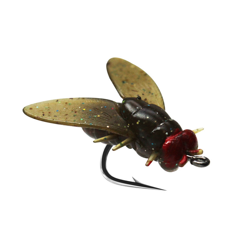 Luya fly bait fishing group tied fly hook micro-object fake bait melon seeds sequins suit line group white horse mouth cocked mouth