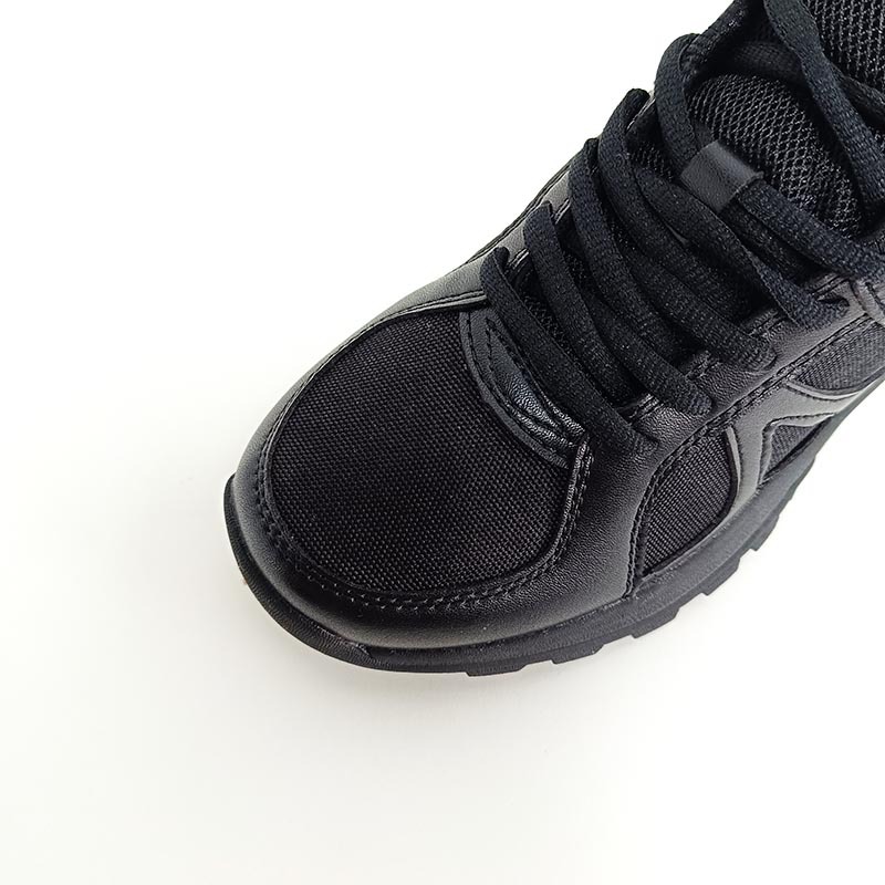 Outdoor Sports Shoes, Leather Stitching, Black Physical Fitness Shoes, Firefighting Training Shoes, Labor Protection Shoes, Running Shoes, Spring & Fall Training Shoes