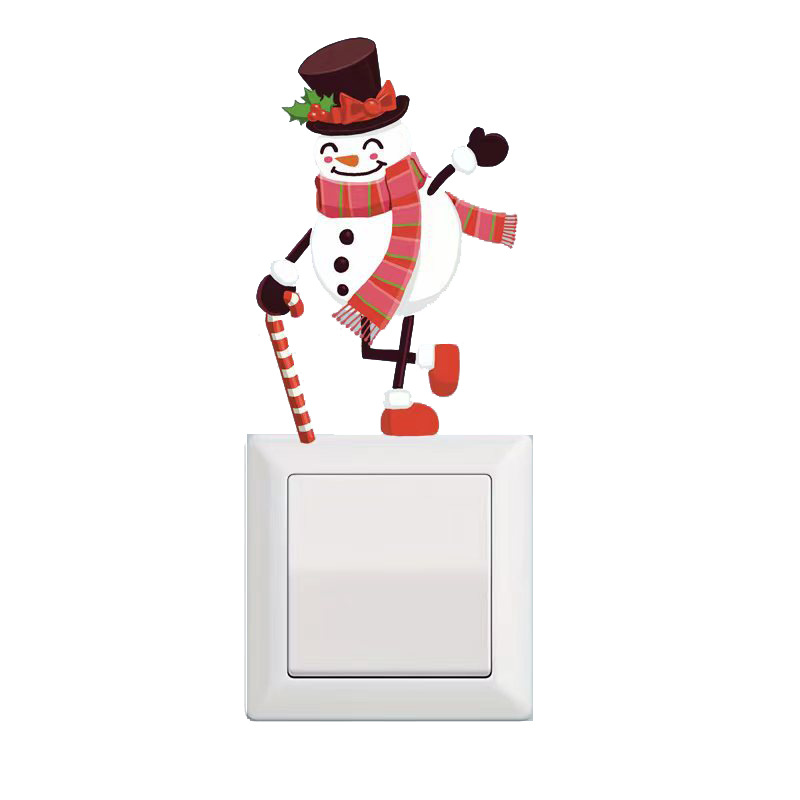 Xiyin Temu Cross-Border Cartoon Christmas Series Switch Stickers Wall Stickers Switch Decoration Removable Self-Adhesive Personalized Decoration