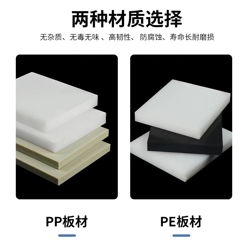 White Wear-Resistant Pp Sheet Nylon Long Rectangular Chopping Board Processing Thickeneded Waterproof Hard Board Plastic Board