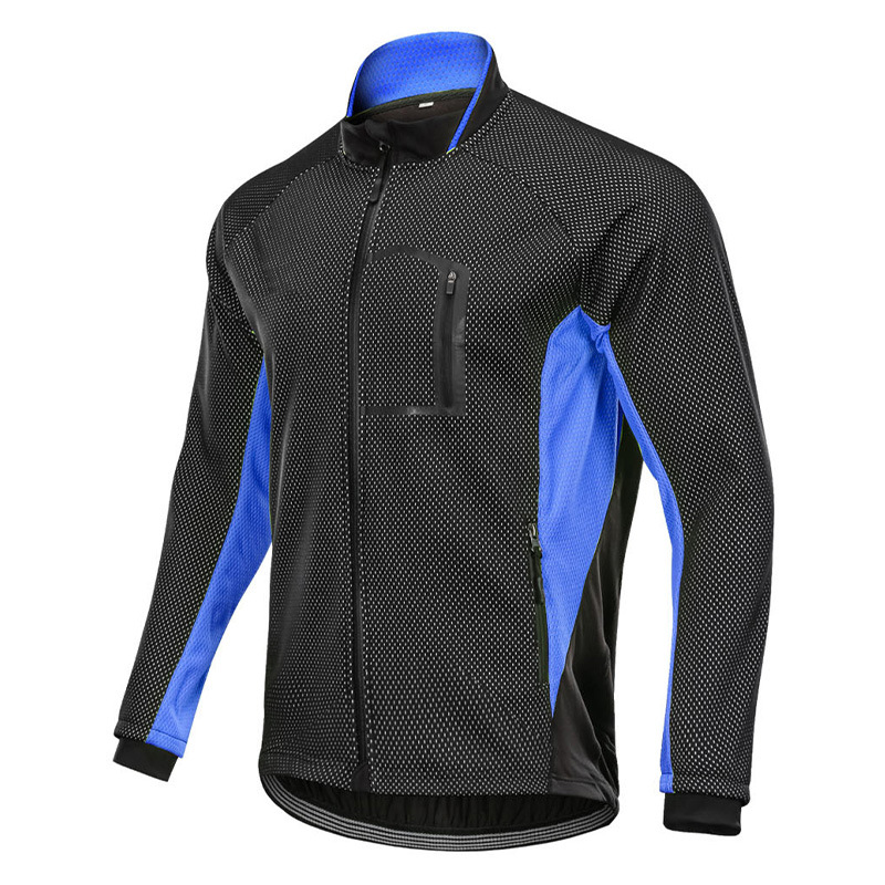 Men's Winter Sports Outdoor Warm Fleece Cycling Suit Top Waterproof Cold-proof Cycling Suit