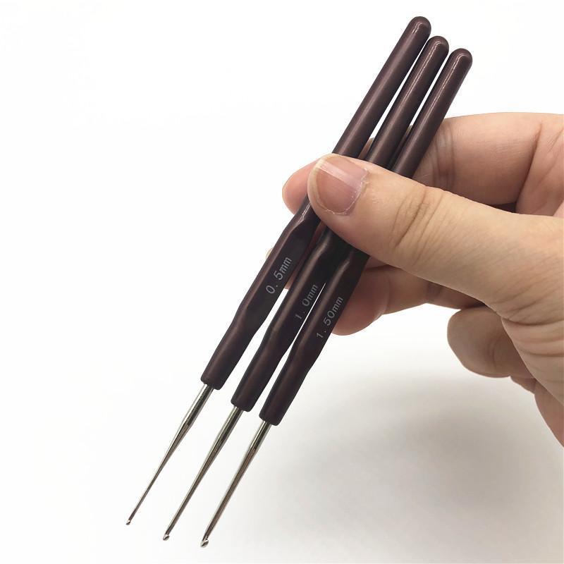 16 Extra Fine Colorful Pen Crochet Lace Thread Crochet Small Soft Handle Crochet Tool Set