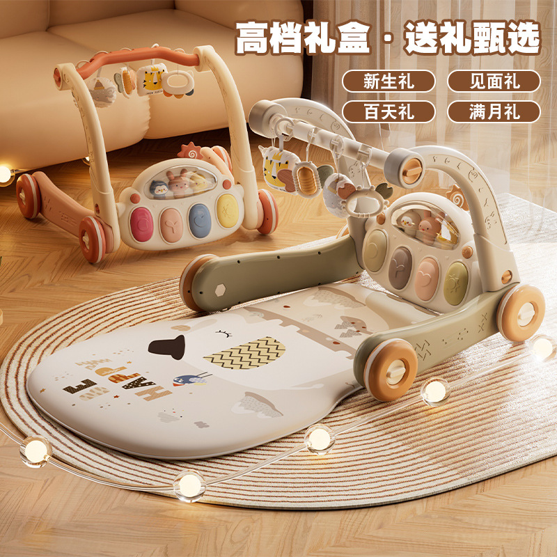 Фитнес-рамка с педальным пиано для новорожденных, игрушки для раннего развития