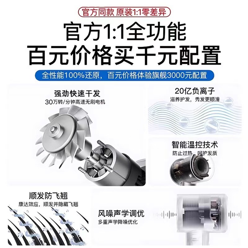 Huaqiangbei Hair Dryer High Wind Silent Negative Ion Hair Dryer High Quality Top Hair Dryer High Power Household