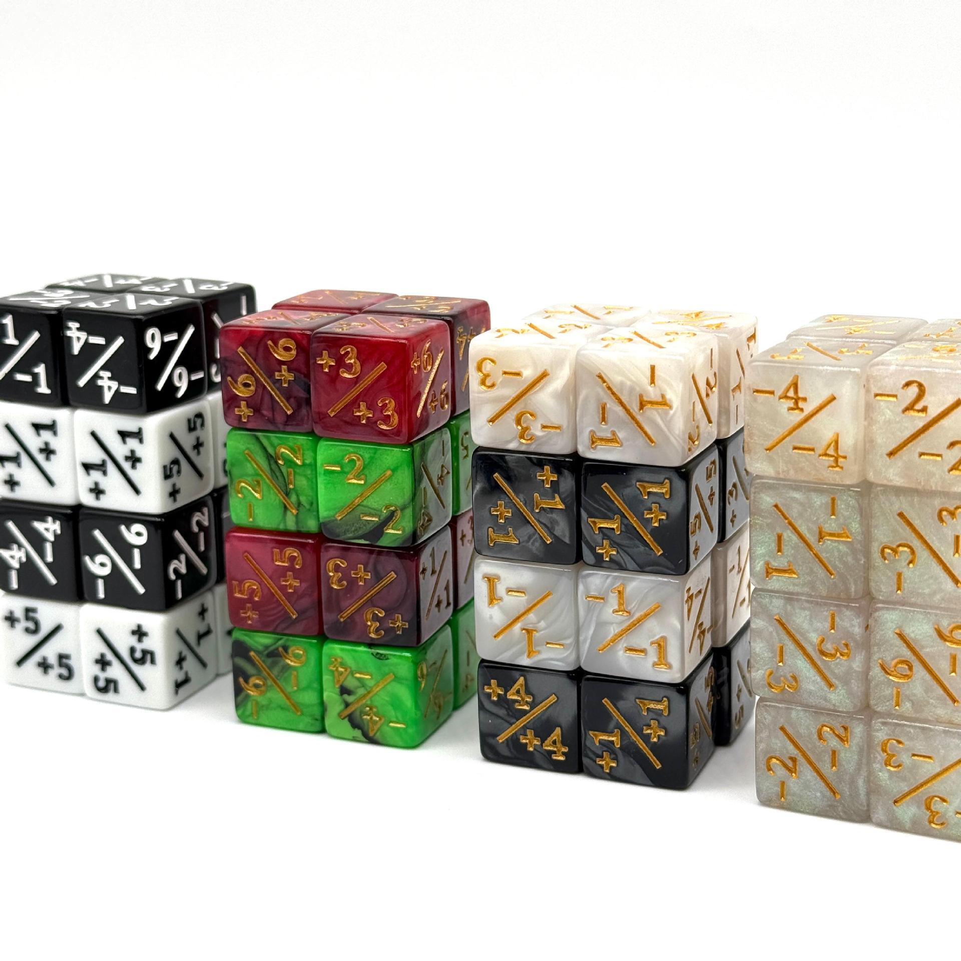 16mm Square Angle Plus and Subtract Dice Positive and Negative Symbols Ser 16 Plus and Subtract Sieve Cross-border MTG Thousand Wits Cards