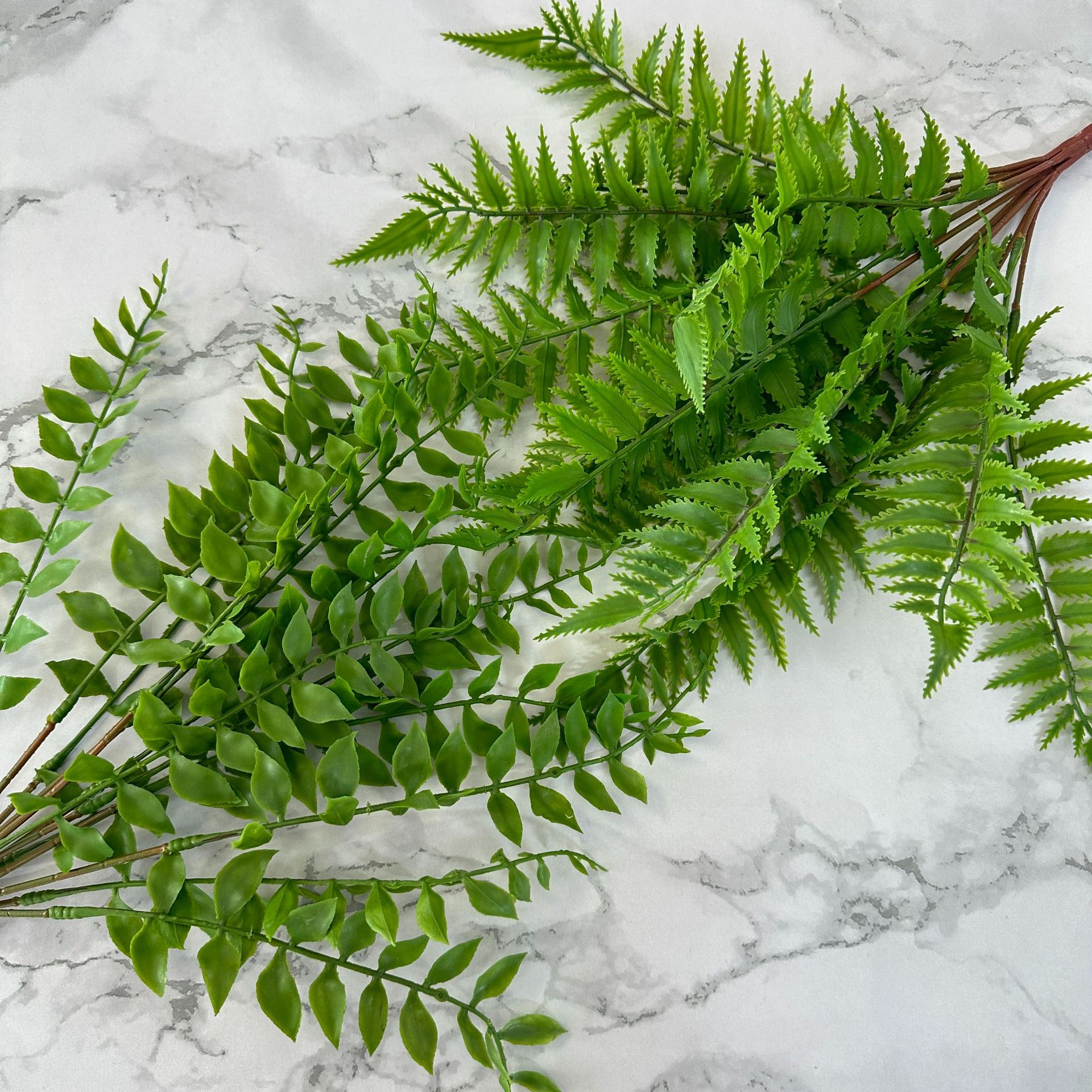 Simulated 13-Pronged Soft Rubber Fern Leaf Home Decoration Fern Simulated Plant Wall Flower Arrangement Accessories Photography Props