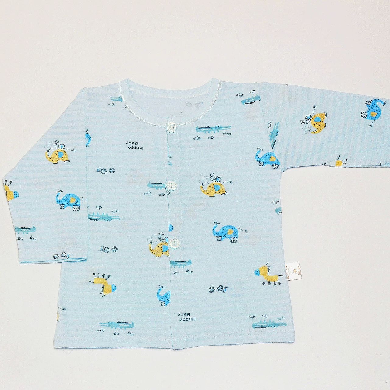 Children's Summer Ice Cool Cotton Thin Ice Cool Air-conditioning Clothes for Boys and Girls Baby Home Long-sleeved Open Chest Top