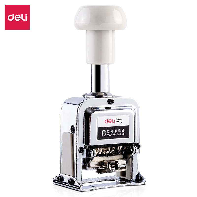 Deli 7506 Automatic Numbering Machine Numbering Machine Numbering Machine Page Machine 6-digit Date Adjustable Digital Seal