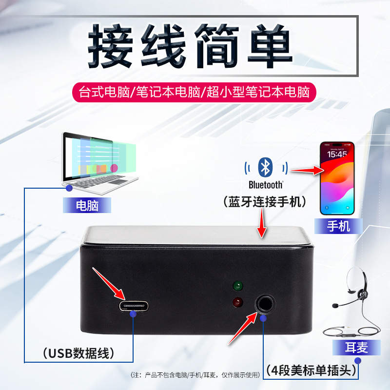 Aofeng Bluetooth Phone Bao Quannetcom Mobile Phone CRM Customer Management System USB Recording Box One-Key Outcall Equipment