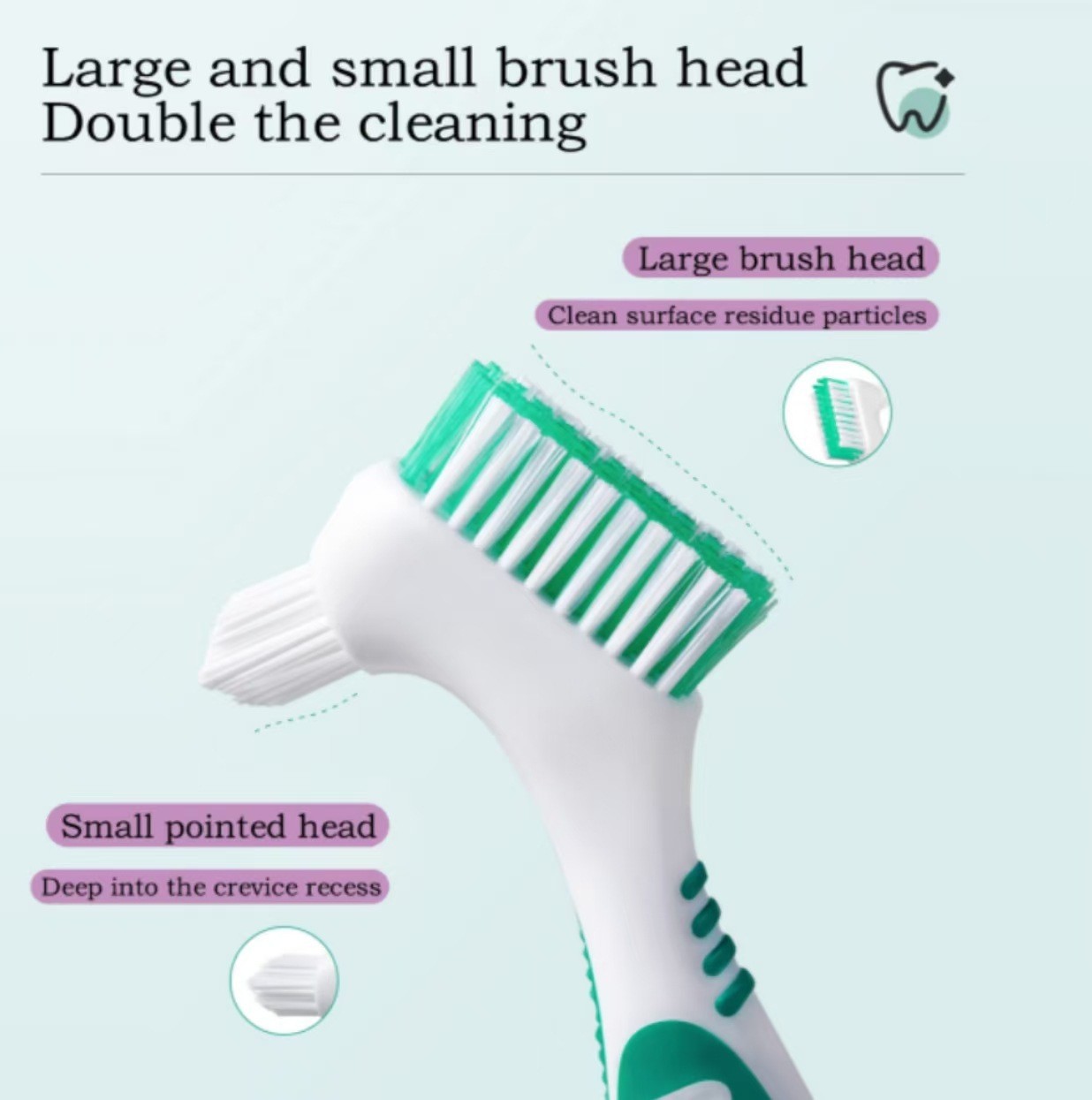 Factory in stock Dental Color Fake Toothbrush Denture Brush Denture Cleaning Brush Care Brush Brush Brush 31G