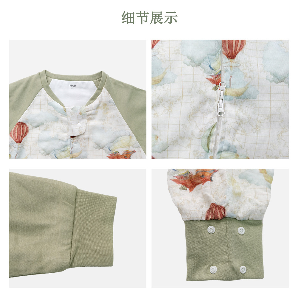 Andan Infant and Toddler Six-Layer Bamboo Cotton Gauze Kidsren's Sleeping Bag Spring & Fall Big Kidsren's Anti-Kick Quilt Baby Andan Sleeping Bag