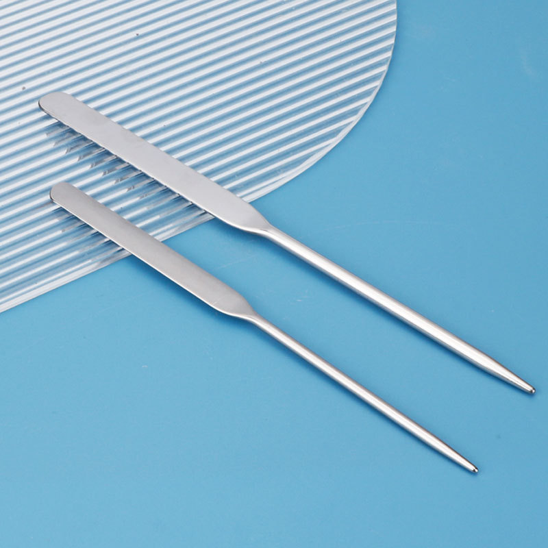 Spot Foundation Shovel Scraper Stainless Steel Color Stick Multi-Functional Makeup Blending Stick Double-Headed Glue Stick Beauty Tool