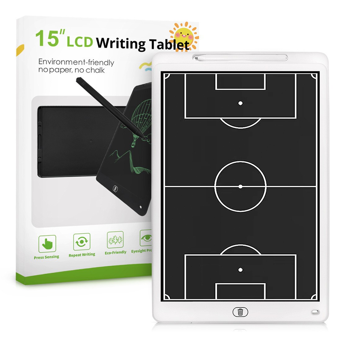 Blue Football Tactical Handwriting Board Pressure-Sensitive Electronic Drawing Board Sports Event Strategy Board Magnetic Design Factory Direct Sales