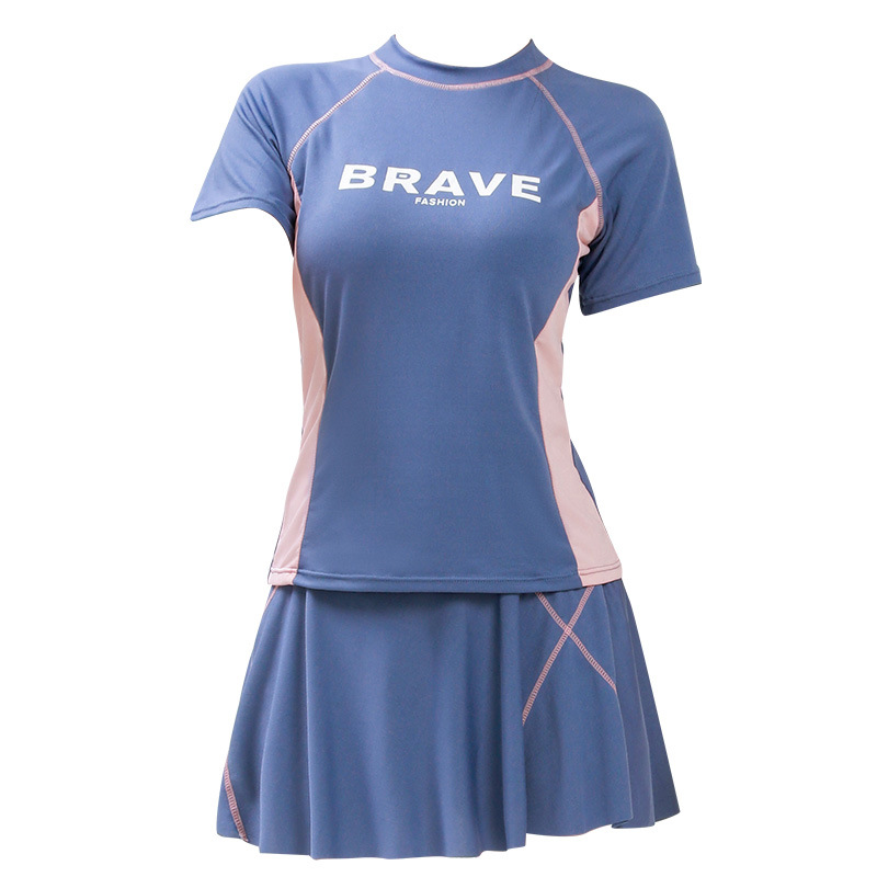 Split Swimsuit Women's Explosion Sports Slim Belly Covering Fashion Conservative Small Chest Skirt Swimsuit Hot Spring Swimwear Wholesale