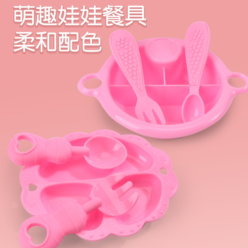 Cross-border Miniature Scene Doll Accessories Mini Simulation Play-house Toy Small Dinner Plate Spoon Ornaments Small Tableware