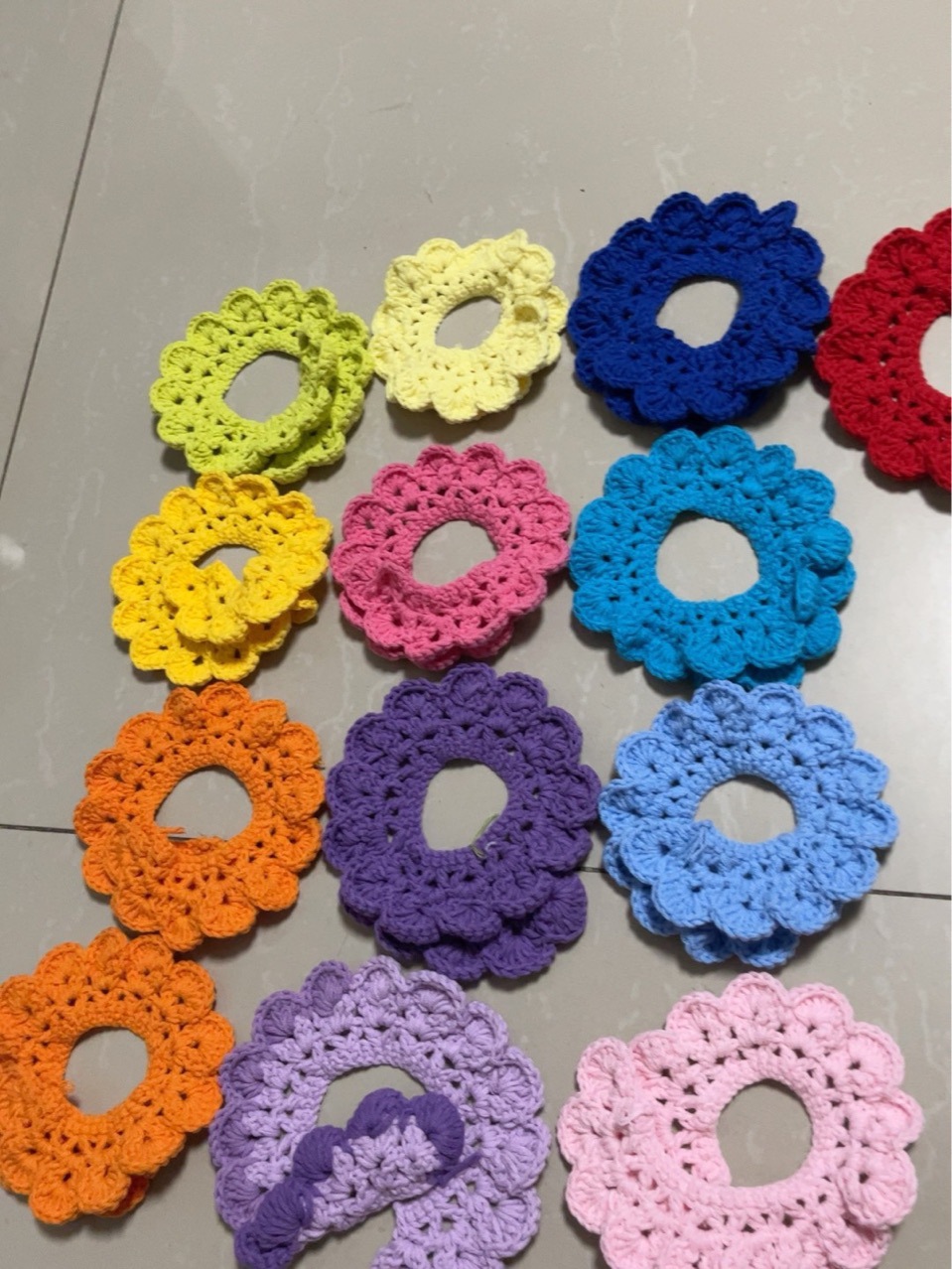 Finished handmade crochet diy wool puff flower small lanyard strawberry key chain bag pendant for hair