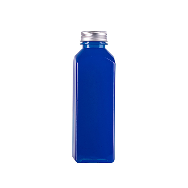In stock wholesale 500ml square beverage bottle PET food material plastic bottle juice sour plum soup cold tea bottle