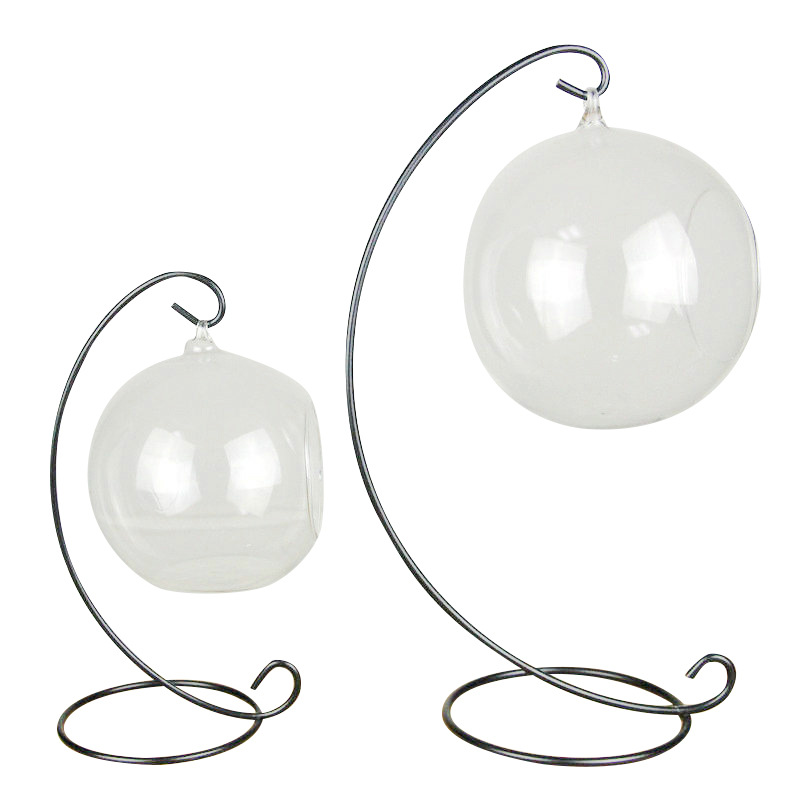 Wholesale semi-circular home decorative micro landscape hanging bottle iron rack cartoon Barbie doll cradle hook bracket