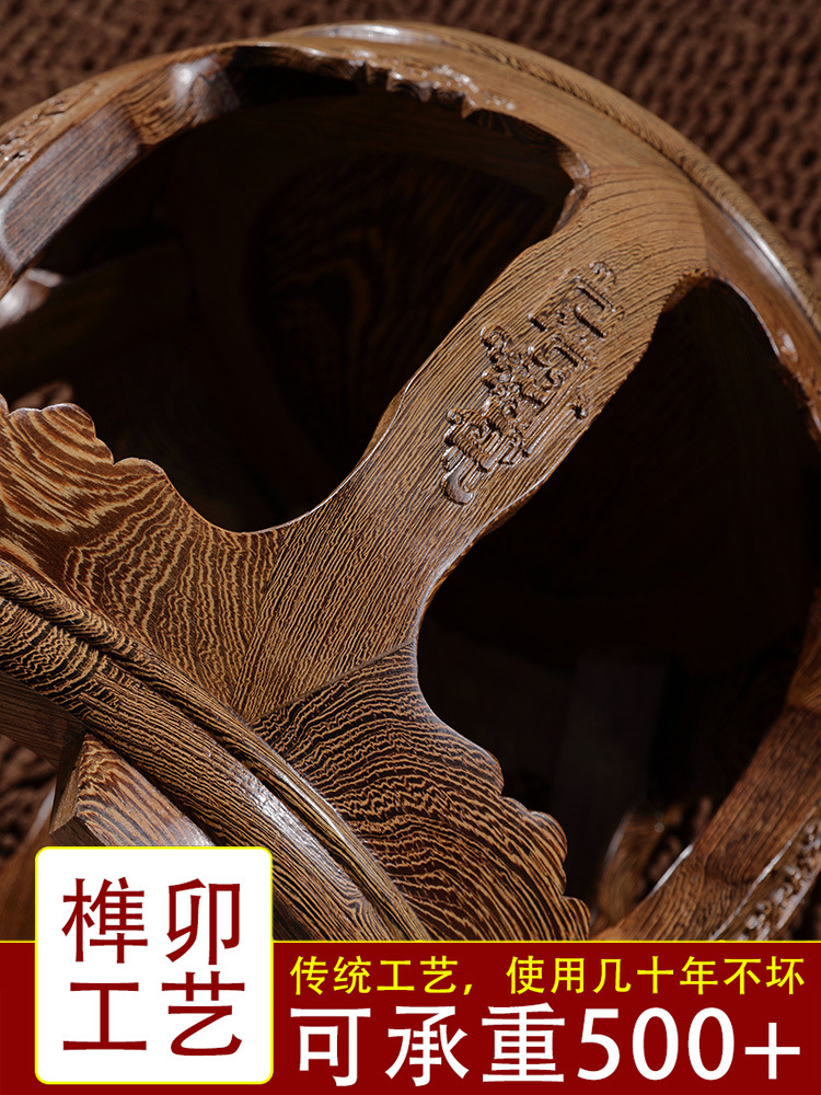 Chicken Wing Wood Round Stool, Antique Solid Wood Guzheng Stool, Rosewood Shoe Changing Stool, Printed Drum Stool, Living Room Small Stool, Piano Stool