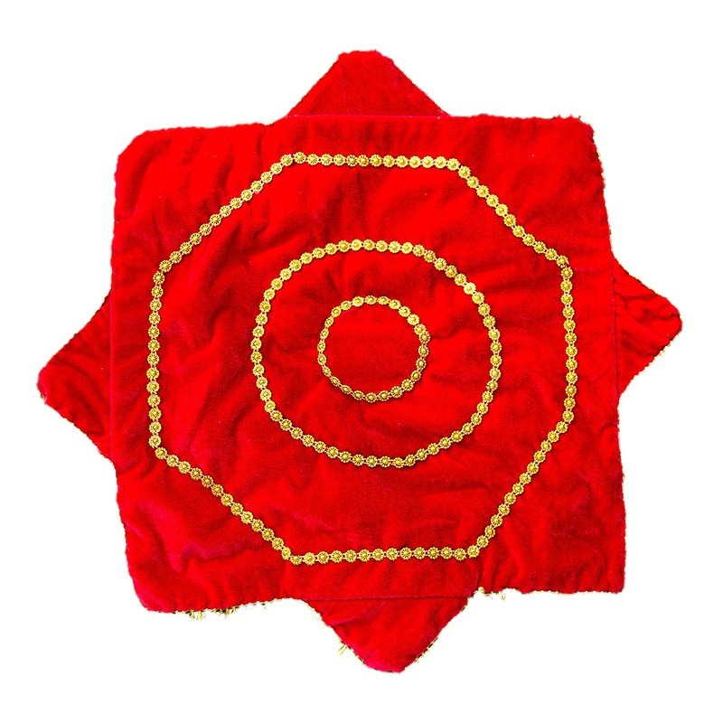 Dance handkerchief flower Yangko handkerchief adult extra-large thick northeast duo turn gold velvet octagonal towel 50cm