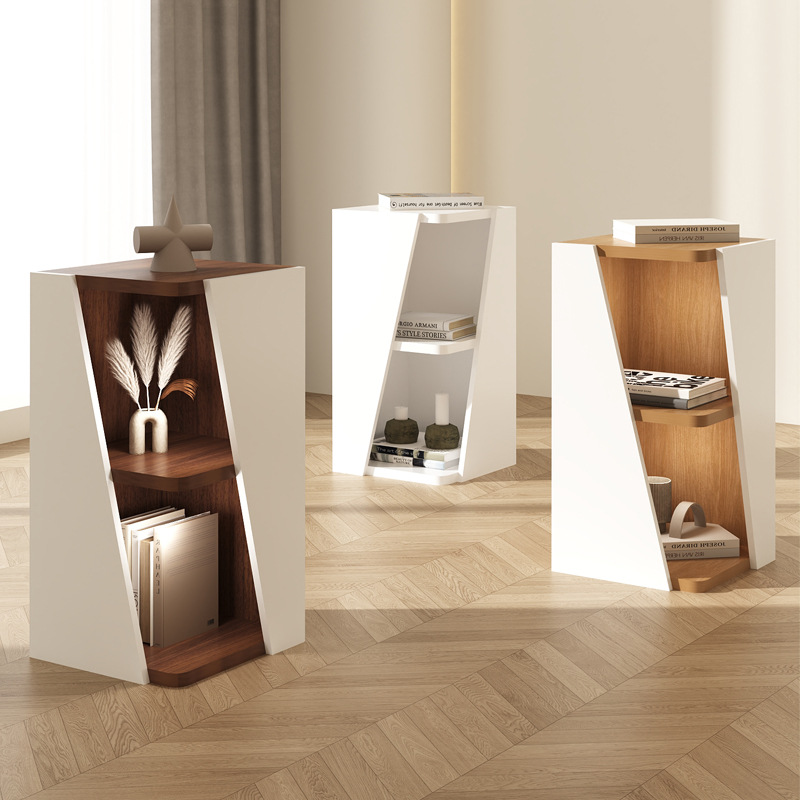 Corner Cabinet Corner Cabinet Wall-Mounted Crooked Cabinet Entrance Bookcase Corner Corner Storage Rack Corner Creative Triangle Cabinet Curved