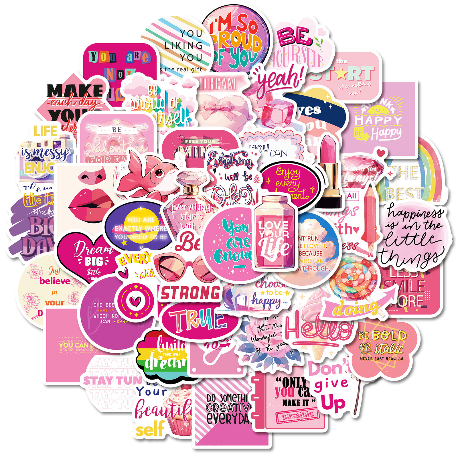 6 Sheets/Pack, Only Item Number Stickers, Decorative Suitcases, Notebooks, Personalized DIY Waterproof Pvc Non-Repeating Stickers