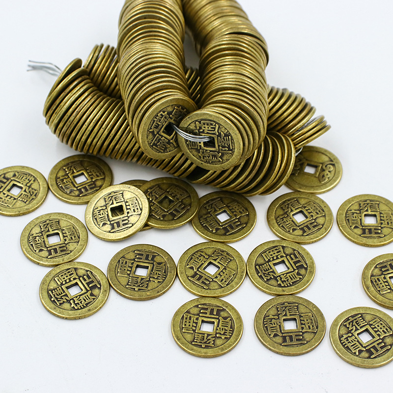 Factory wholesale pure copper five Emperor money ten Emperor money pressure threshold thickened five Emperor money antique Qing dynasty brass six emperor money