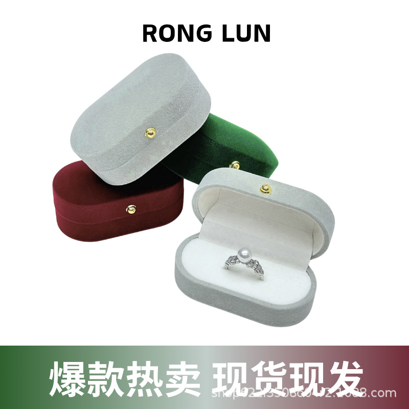 Коробка для колец и серег с золотой пряжкой, высококачественная бархатная шкатулка для ювелирных изделий, прямая продажа от производителя