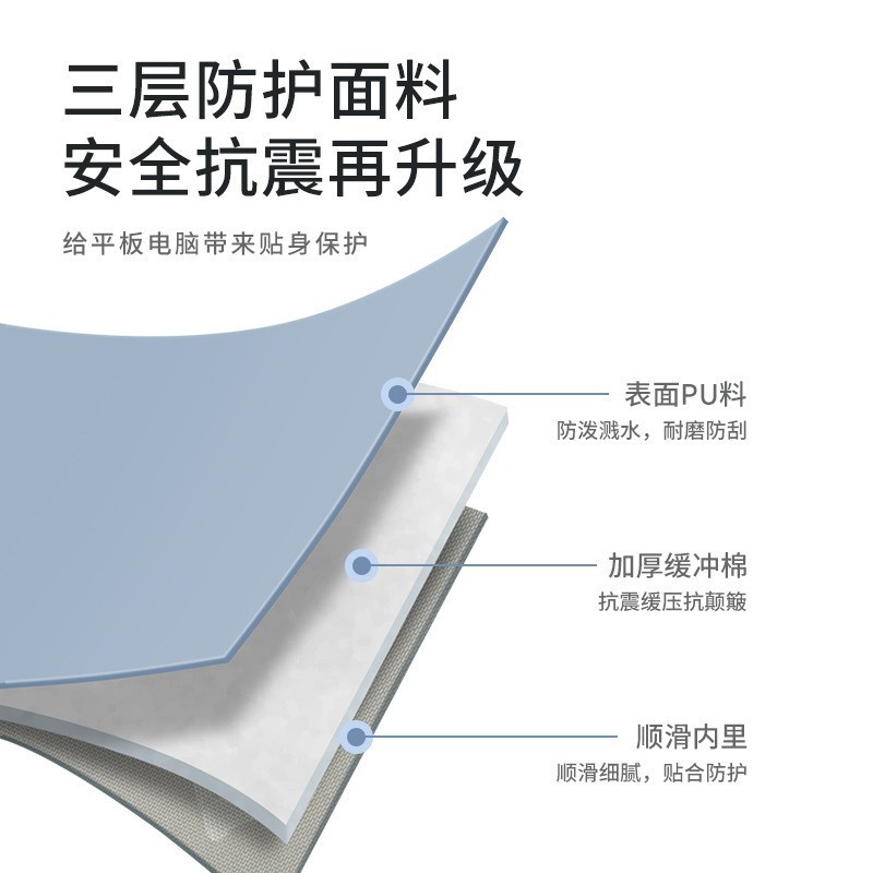 BUBM source factory simple portable PU10.9 inch tablet computer bag waterproof non-slip suitable for apple computer bag