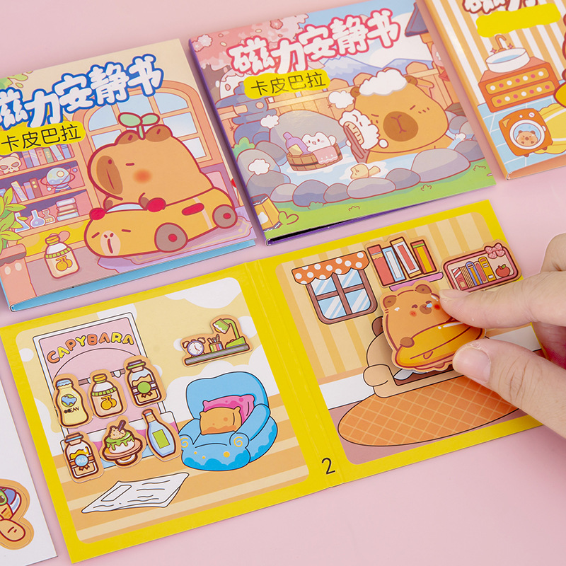 Children's Magnetic Quiet Book Cute Handmade Card Capibala Sanrio Girls Kindergarten Commissary Toy