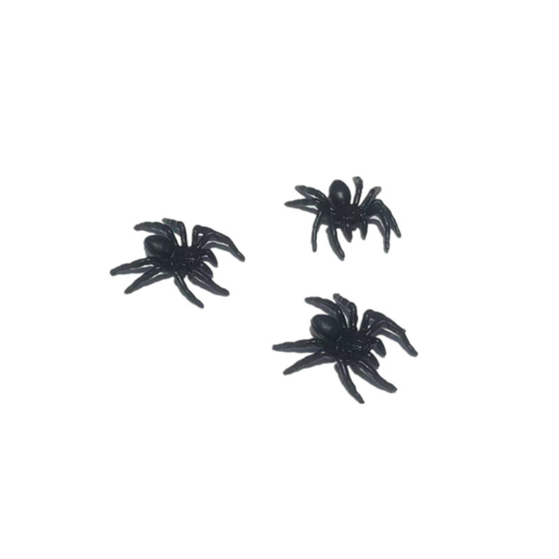 Small spider Halloween spider web decoration small accessories toy fake small spider plastic PE simulation black small spider