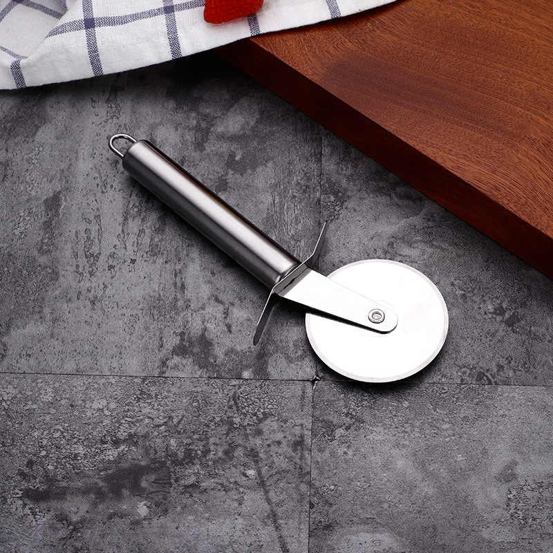 Kitchen Gadget Cheesecake Blade Stainless Steel Baking Tools Double Wheel Pizza Knife Hob